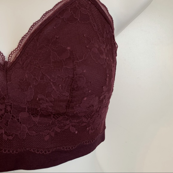 Victoria Secret Burgundy Lace Bralette Size SP - Picture 4 of 6